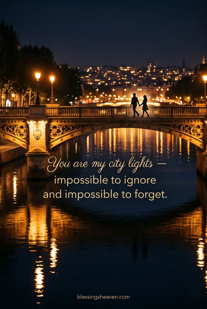 Romantic City Lights Quotes for Love