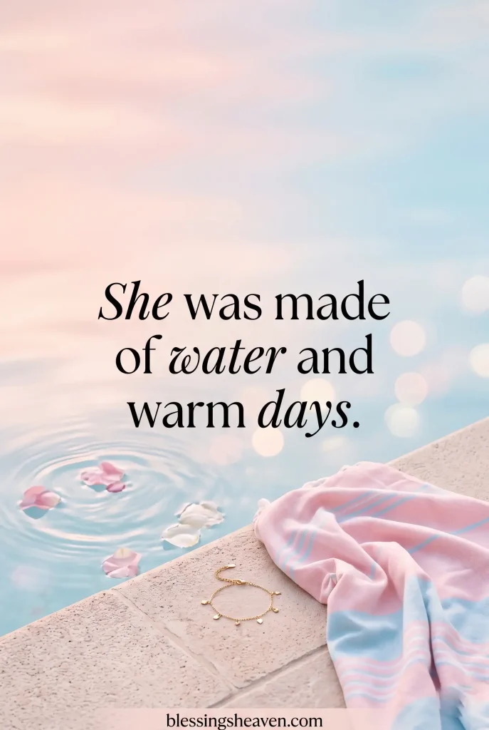 Short Aesthetic Pool Quotes for Pinterest Boards