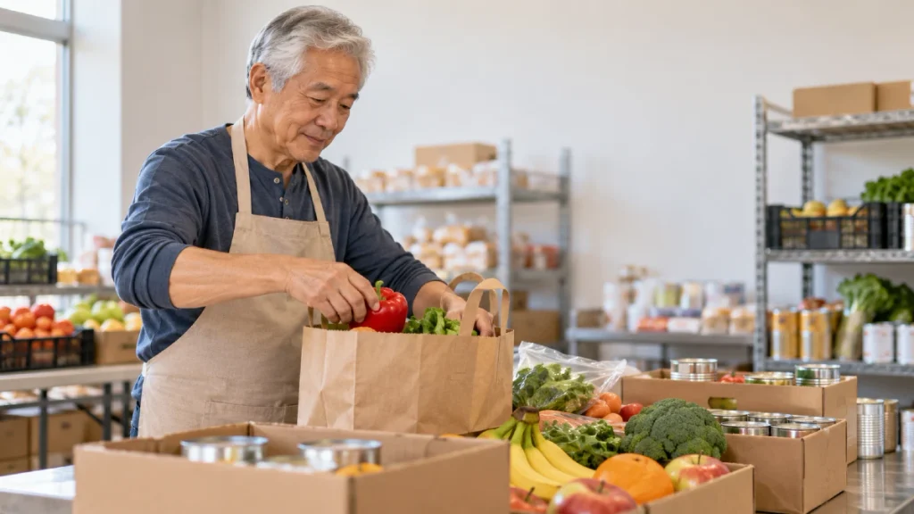 Volunteer at a Local Food Bank