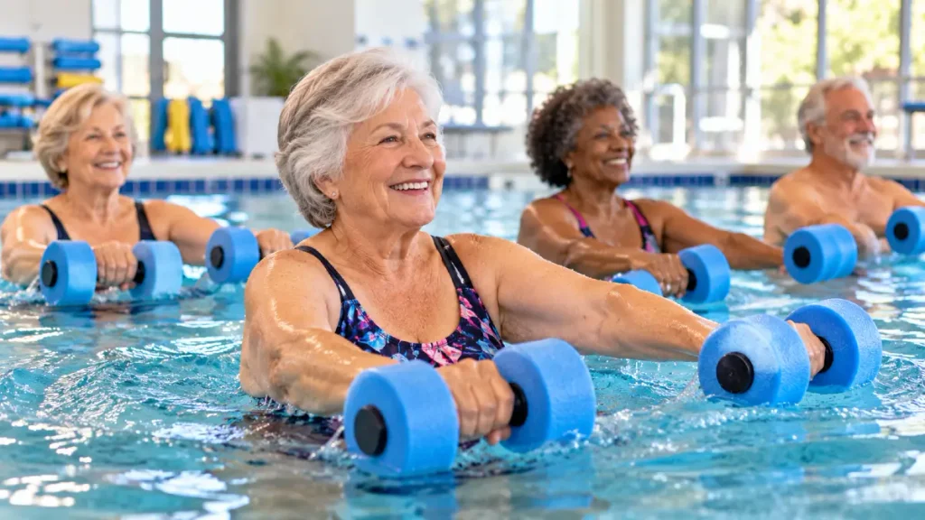 Join a Water Aerobics Class at a Community Pool