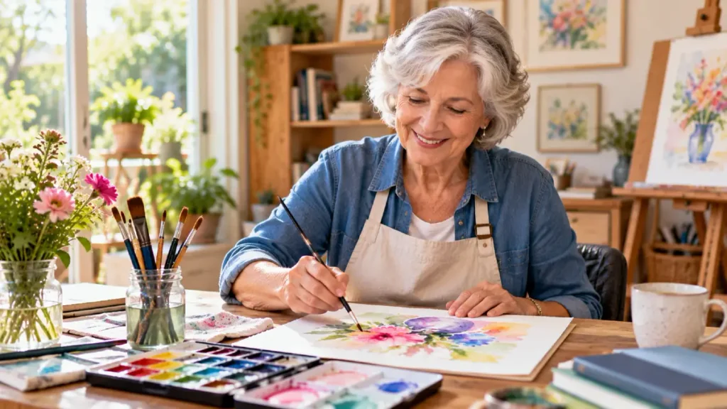 Learn Watercolor Painting or Pottery