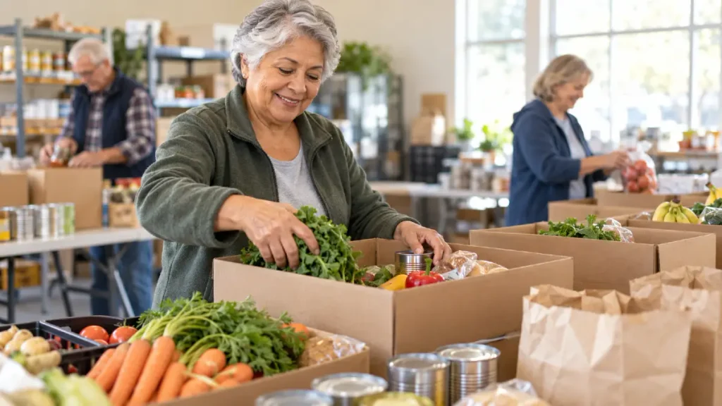 Volunteer at a Local Food Bank or Community Organization