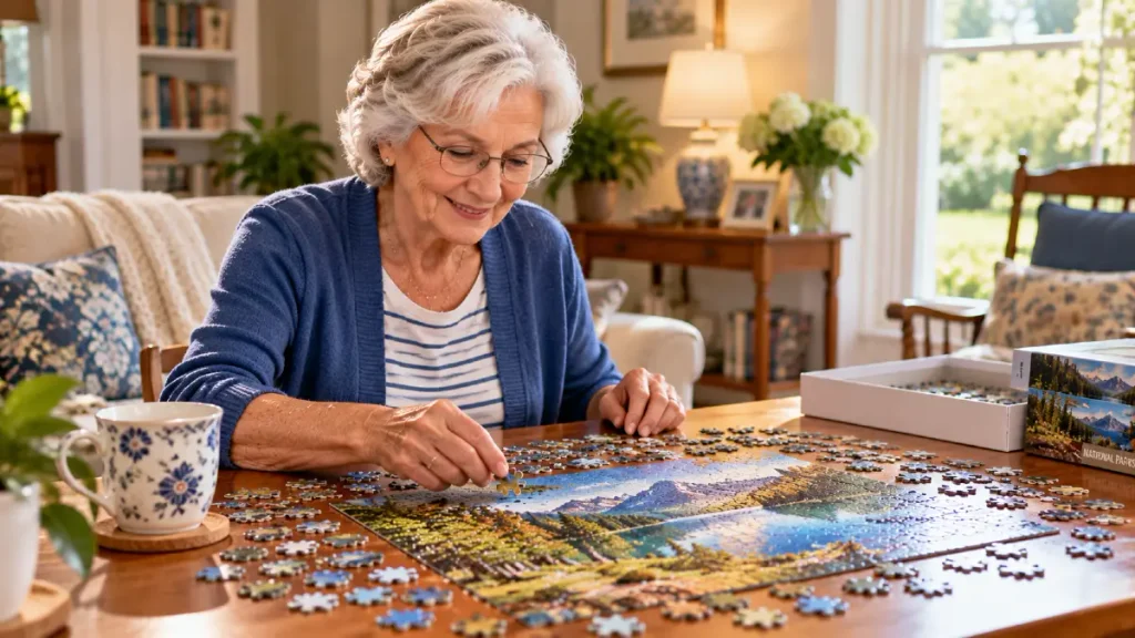 Work on Crossword Puzzles or Jigsaw Puzzles Each Morning